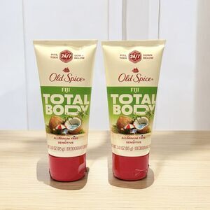 2X Old Spice Total Body Deodorant Cream for Men, Aluminum Free, Fiji - 3oz
